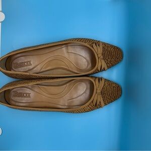 Born Brown Textured Women's Flats with Bow